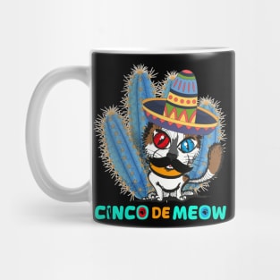 Cinco de Meow Mexican Funny Cat Let’s Fiesta Cinco De Mayo Mug